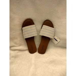 Arizona Jean Company Striped Slide On Sandals Size 8